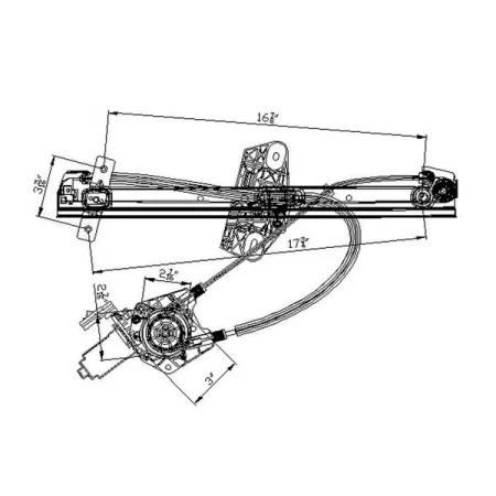 Tyc 660224 Power Window Motor And Regulator Assembly