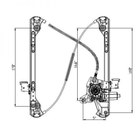 Tyc 660226 Power Window Motor And Regulator Assembly