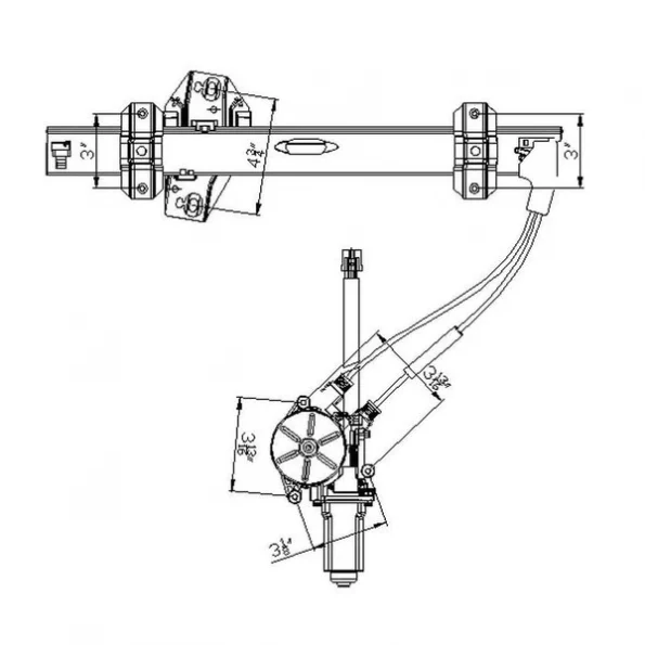 660228 Power Window Motor And Regulator Assembly