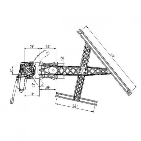 660244 Power Window Motor And Regulator Assembly