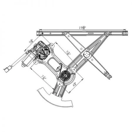 Tyc 660251 Power Window Motor And Regulator Assembly
