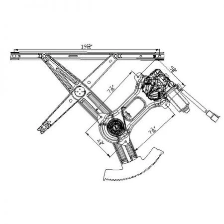 Tyc 660252 Power Window Motor And Regulator Assembly