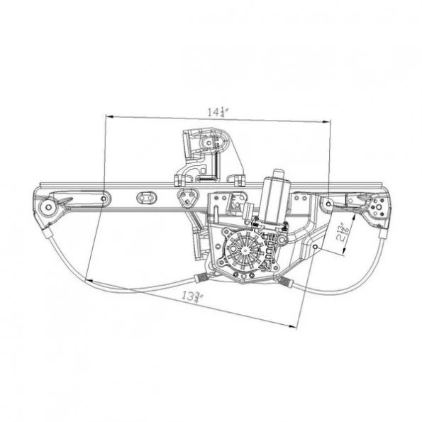 660265 Power Window Motor And Regulator Assembly