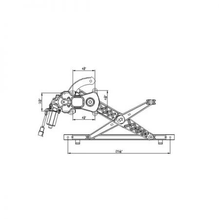 Tyc 660347 Power Window Motor And Regulator Assembly