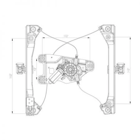 Tyc 660584 Power Window Motor And Regulator Assembly