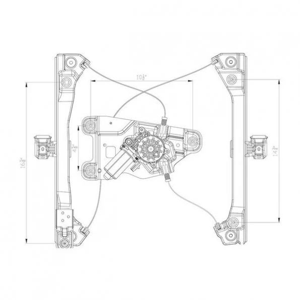 Tyc 660584 Power Window Motor And Regulator Assembly 1 660584 Power Window Motor And Regulator Assembly