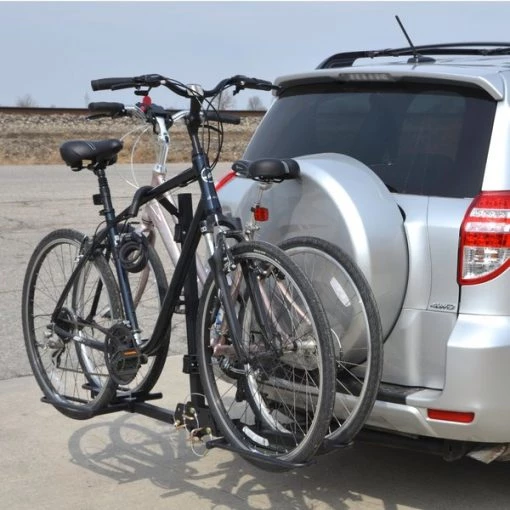 1.25" & 2" Hitch Style Bike Rack 2 Bike w/ Lock Kit