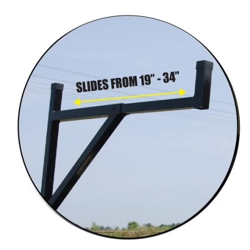 Steel Ladder Rack 250 lb/Telescoping Arms Adjust from 19" to 34" Wide