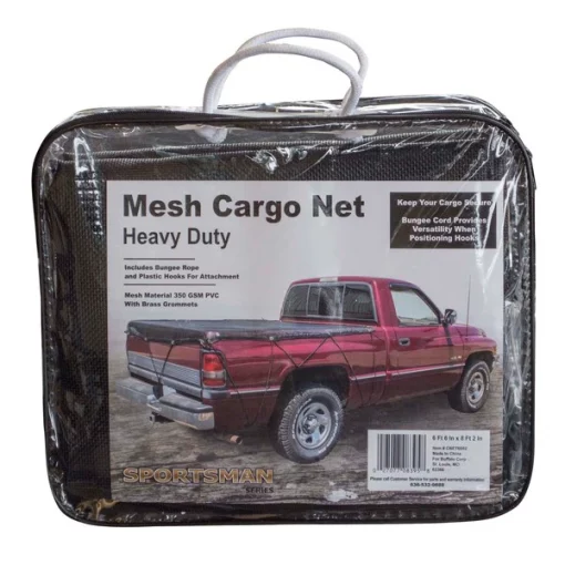 Heavy Duty Mesh Truck Bed Cargo Net Cover 6 ft. 6" x 8 ft. 2"