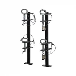 Buyers Products Lockable Trimmer Rack, 2 Place with Padlocks