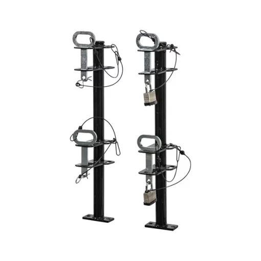 Buyers Products Lockable Trimmer Rack, 2 Place with Padlocks 1 Lockable Trimmer Rack, 2 Place with Padlocks
