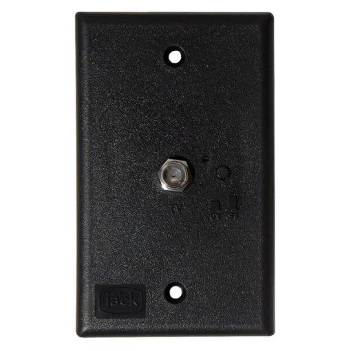 Jack Tv Antenna Power Injector Switch Plate Black