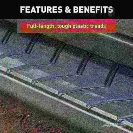 AeroTread 5" x 73" Black Stainless Running Boards (No Brackets)