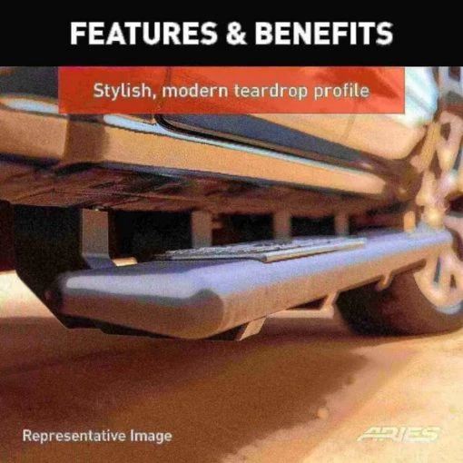 AscentStep 5-1/2" x 75" Black Steel Running Boards (No Brackets)