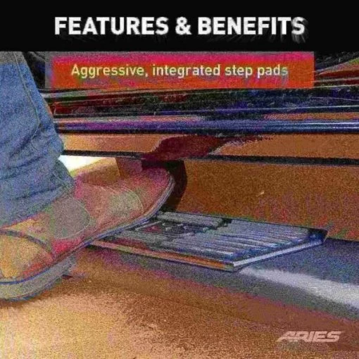 AscentStep 5-1/2" x 75" Black Steel Running Boards (No Brackets)