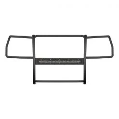 Pro Series Black Steel Grille Guard w/Light Bar, Chevy Silverado 1500