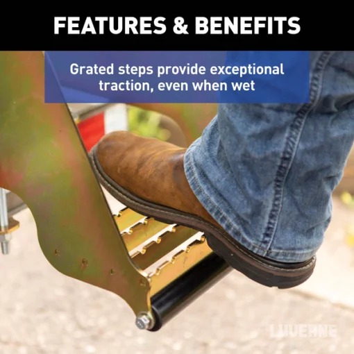 RETRAC HighRise Folding Rear Entry Step (Fits 4" Bumper Beam)