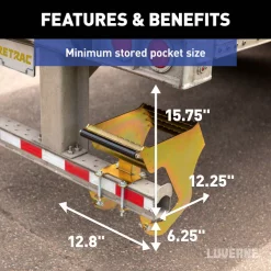 RETRAC HighRise Folding Rear Entry Step (Fits 4" Bumper Beam)