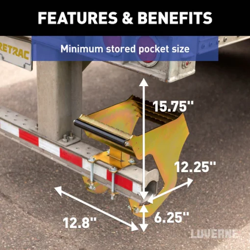RETRAC HighRise Folding Rear Entry Step (Fits 4" Bumper Beam)