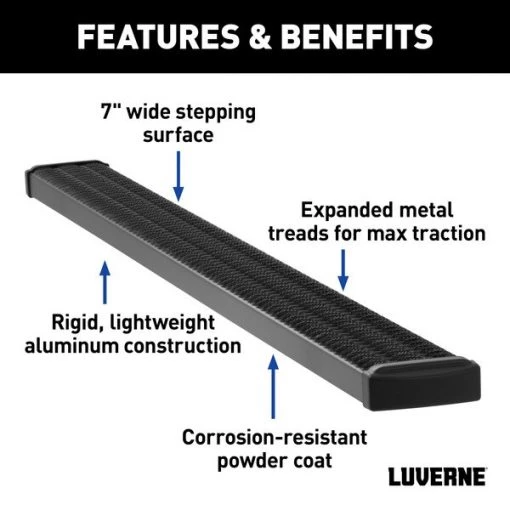 Grip Step 7" x 98" Aluminum Passenger-Side Board Sprinter 2500, 3500