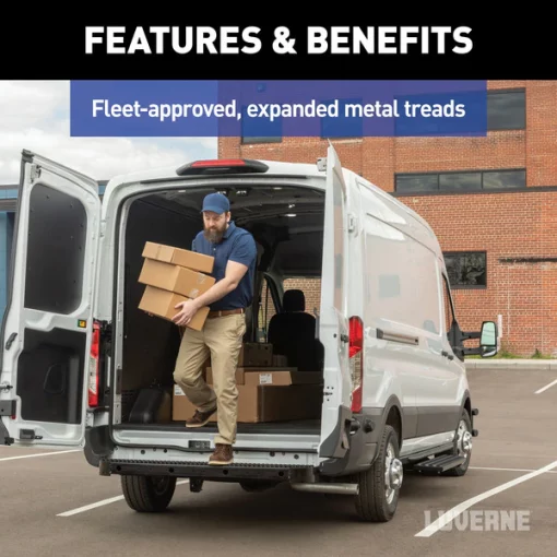 Impact Shock-Absorbing Rear Bumper Step Fleet Kit Ram ProMaster 3500