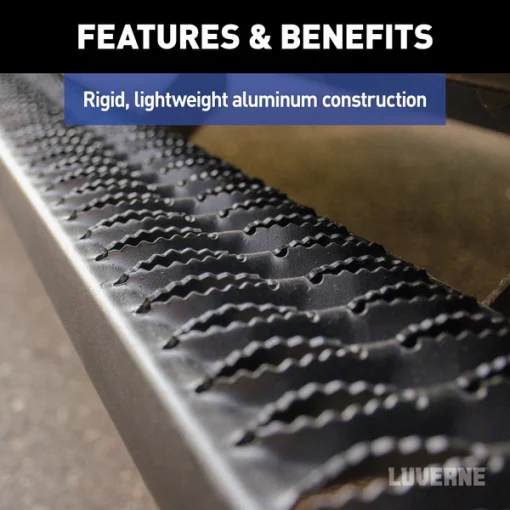 SlimGrip 5" x 78" Black Aluminum Running Boards, Dodge Durango