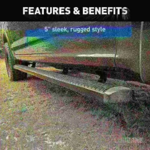 SlimGrip 5" x 88" Black Aluminum Running Boards (No Brackets)