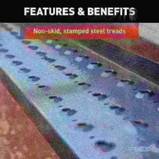 RidgeStep 6-1/2" x 96", 36" Black Steel Running Boards (No Brackets)