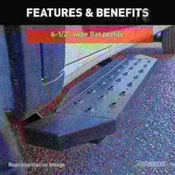 RidgeStep 6-1/2" x 96", 36" Black Steel Running Boards (No Brackets)