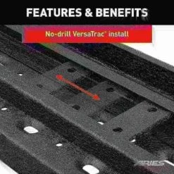 RidgeStep 6-1/2" x 96", 36" Black Steel Running Boards (No Brackets)