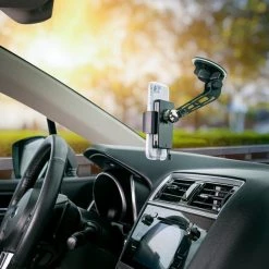 Squeeze Black/Gray Phone Mount Windshield Kit For MagSafe Phones Cases and Wireless Charge