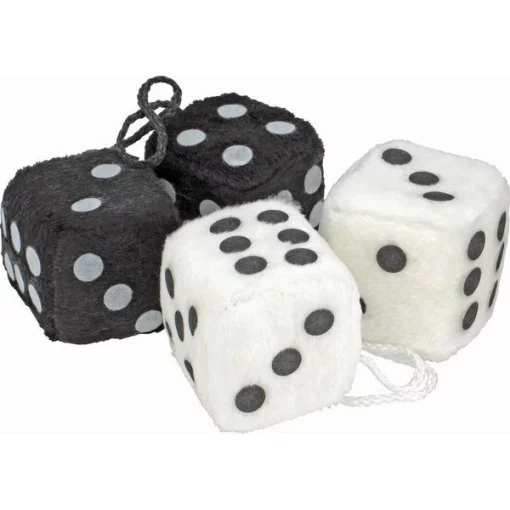 FUZZY DICE BLCK/WHIT 1PK
