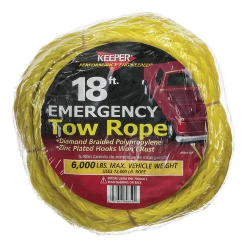 Keeper Tow Rope 18Ft 6000# Ylw 1 Tow Rope 18Ft 6000# Ylw