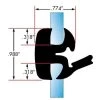 Fairchild Industries, Inc. One Piece Rubber Glass Sealing Weatherstrip, 25Ft, Each, 0600-25