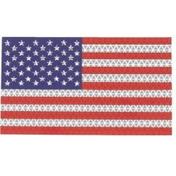 Reflexite American Flag Decal, Reflect, 6.5X3.75 In