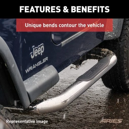 3" W Polished Stainless Steel Stainless Steel Side Bars