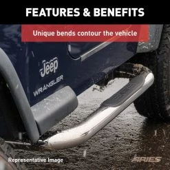 Aries 3" W Polished Stainless Steel Stainless Steel Side Bars 9 3" W Polished Stainless Steel Stainless Steel Side Bars