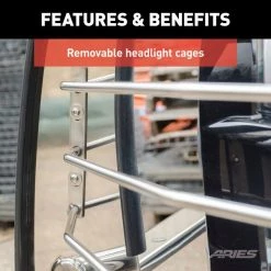 Aries 1-1/2" Polished Stainless Steel Grille Guard 9 1-1/2" Polished Stainless Steel Grille Guard