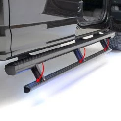 Aries Black Powder Coated Aluminum Powered Running Boards