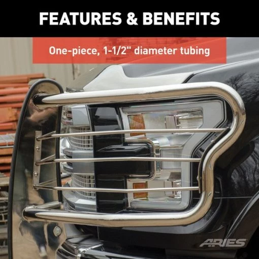 1-1/2" Polished Stainless Steel Grille Guard