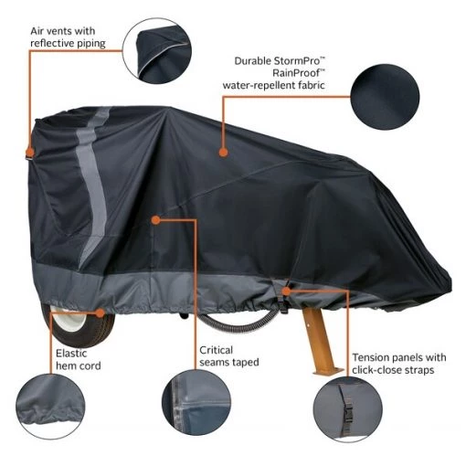 Black Log Splitter Cover, StormPRO, 82"x45