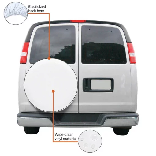 Tire Cover, 24" – 25" Dia, Snow Wht Spare