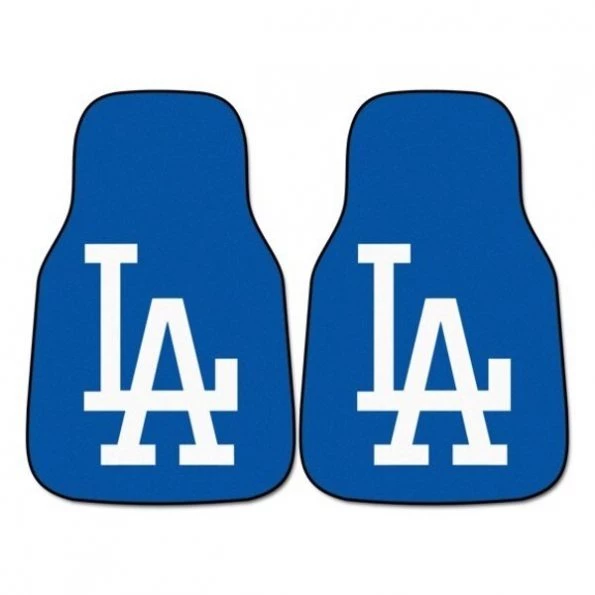 Fanmats LA Dodgers 2-pc Carpet Car Mat, PK2 1 LA Dodgers 2-pc Carpet Car Mat, PK2