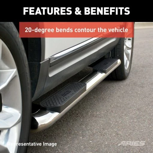 Oval Side Bars, Nerf Bar, SS, 4", S225044-2