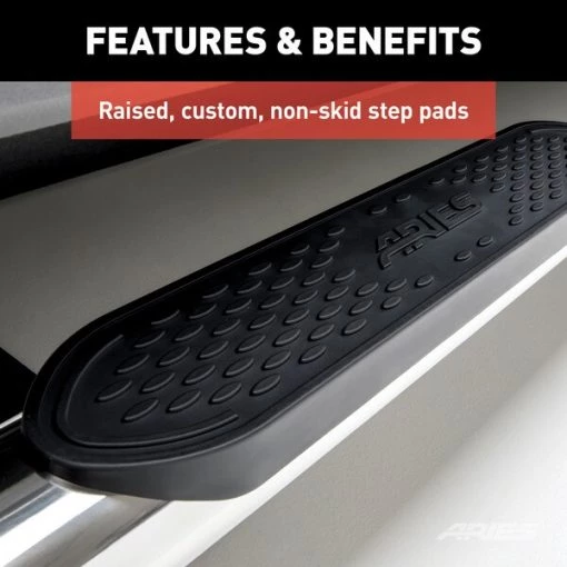 Oval Side Bars, Stainless, 4", S225045-2