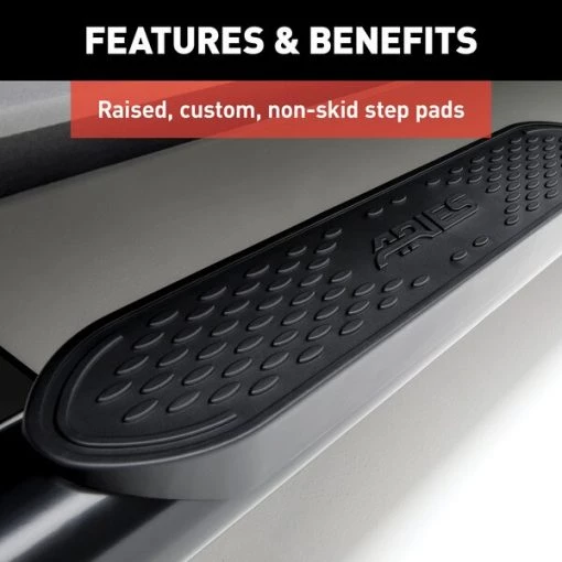 Oval Side Bars, Black, 4", S225045