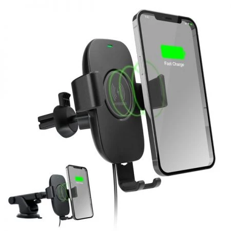 Hypergear Gravity 15W Wireless Fast Charge Mount Black