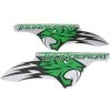 Ilc Replacement for Arctic CAT Thundercat 1000 ATV Side Decals Silver Green - Pair