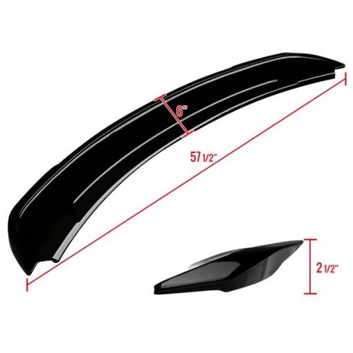 Ford Mustang Glossy Black Rear Wing Spoiler- Glossy Black 15-20