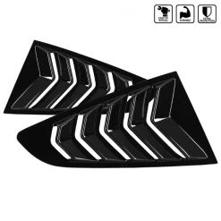 Spec-D Tuning Ford Mustang Window Louver - Glossy Black 2015-Up